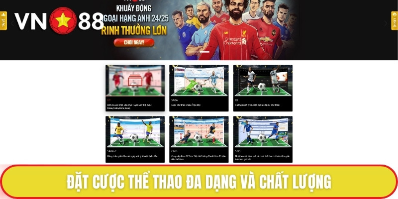 Đặt cược thể thao đa dạng và chất lượng